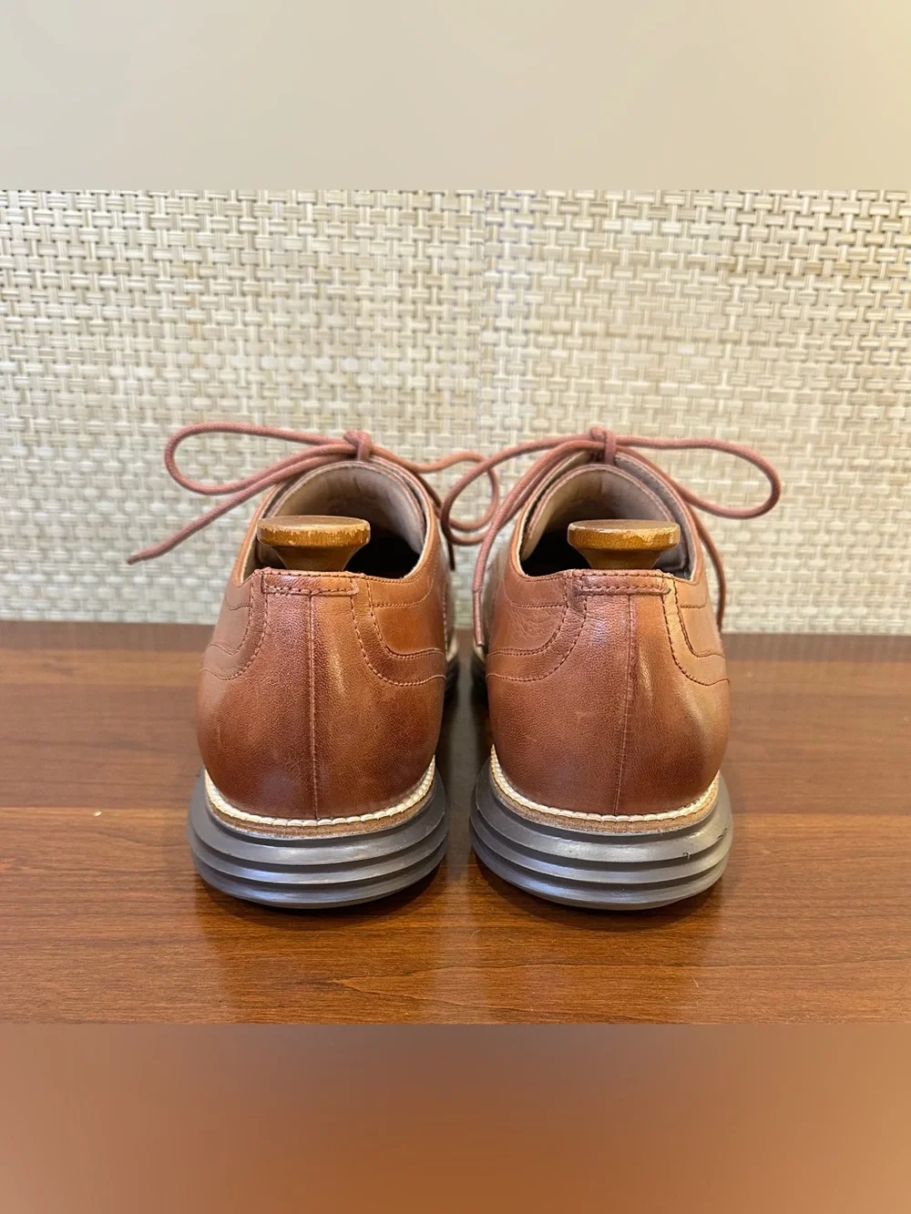 NWOB Cole Haan OriginalGrand Cognac Tan Leather Oxfords C264 13M